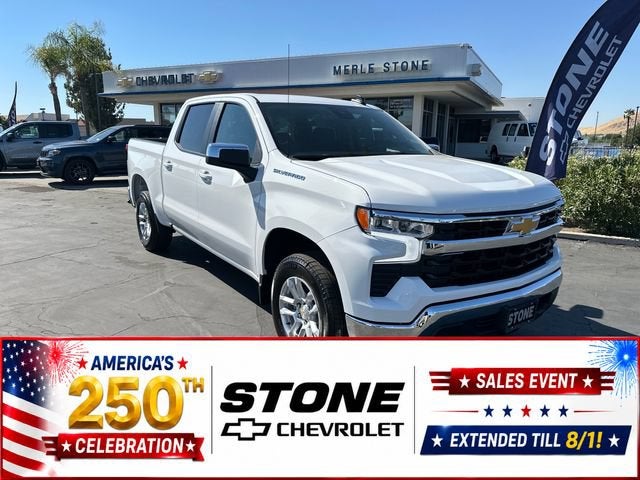 2026 Chevrolet Silverado 1500 LT in Summit White — front three-quarter view