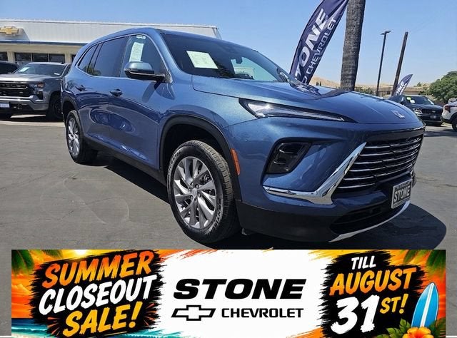 2025 Buick Enclave Preferred in Ocean Blue Metallic — front three-quarter view
